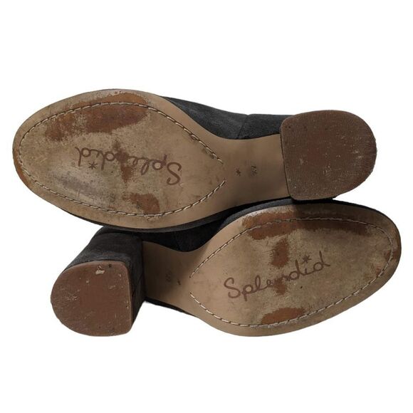 SPLENDID Phyllis Gray Suede Leather Mid-Calf High Heel Boots 7.5 - Picture 7 of 11